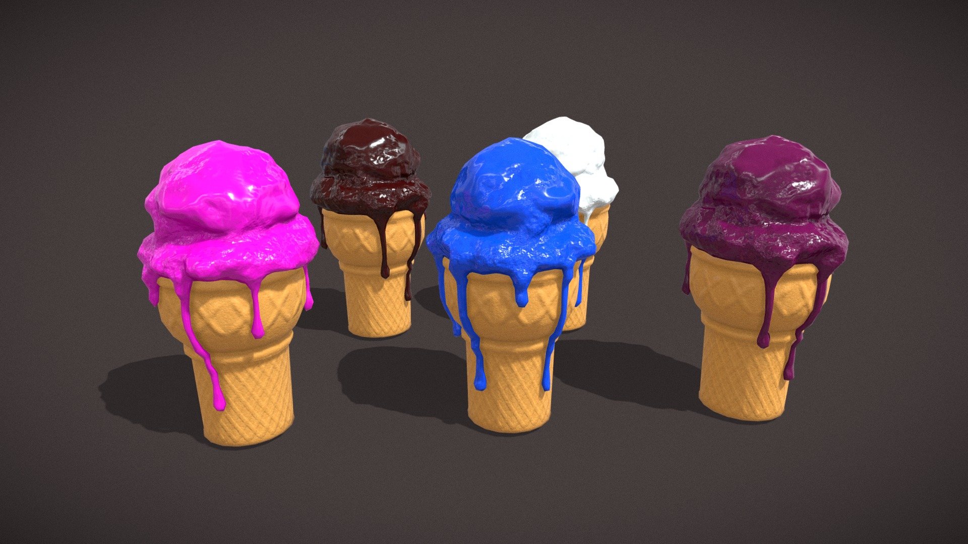 Ice Cream Cone - Buy Royalty Free 3D model by GetDeadEntertainment 3d model