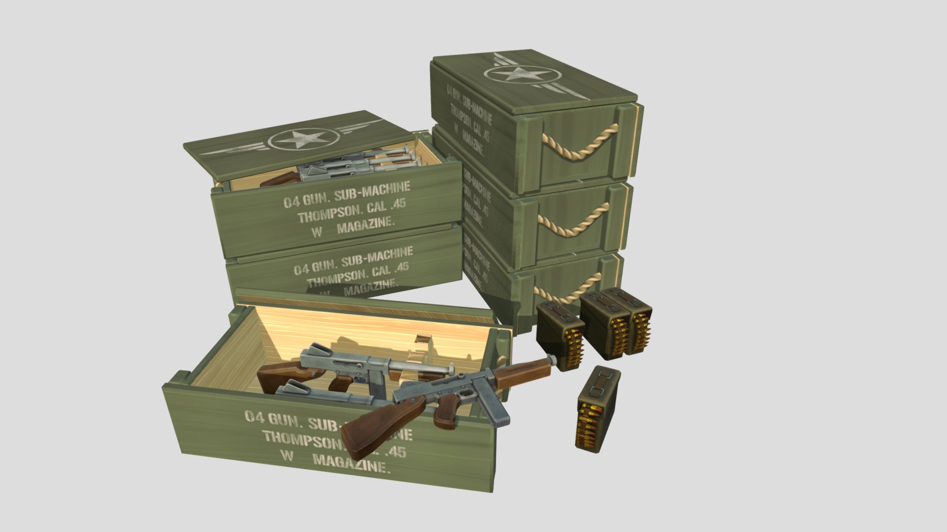 Thompson weapon stash - WeaponStash - 3D model by JoseBellota 3d model