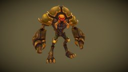 Stylized Bug Monster insect, rpg, big, mmo, rts, scarab, boss, moba, character, handpainted, lowpoly, animation, stylized