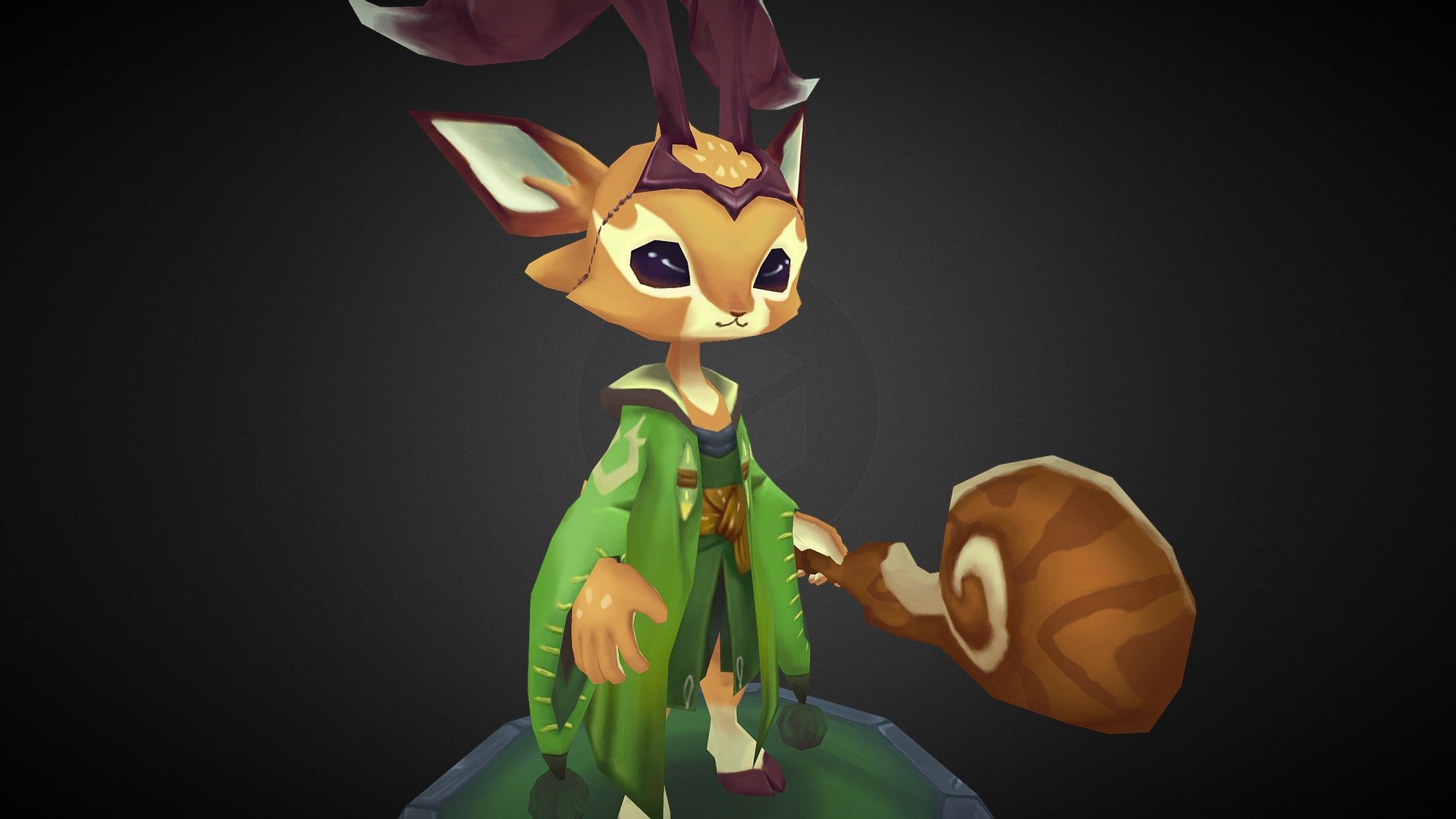 Low poly druid deer based on this beautiful concept of Ovopack 

Made in 3d max, painted in 3d coat 3d model