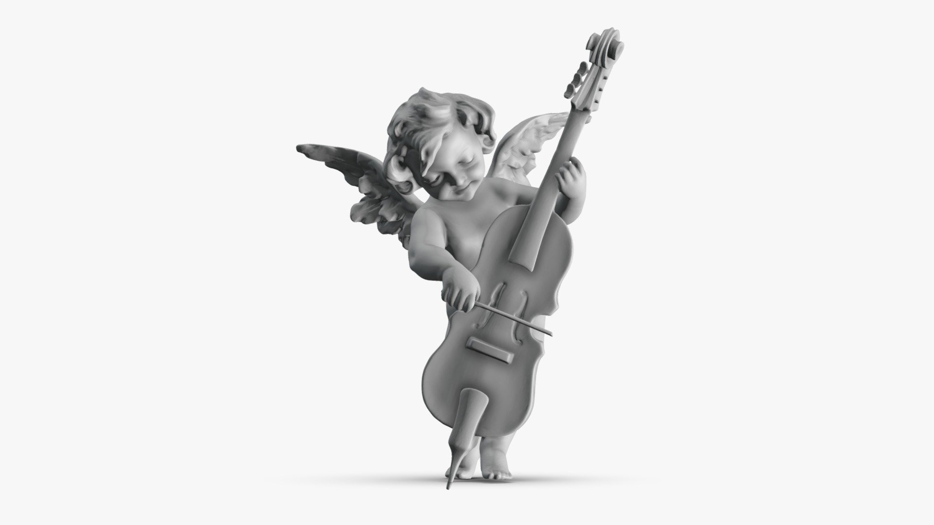 A 3D angel made of wood playing the violin! This unique work of art was created from natural wood and then scanned using advanced 3D scanning technology. The result is a stunning model that captures the beauty and elegance of an angel playing the violin.

The angel is represented at full height. His fingers easily hold the violin and his musical expression is breathtaking. 

This model is perfect for art lovers, collectors, designers, and anyone who wants to decorate their home with a unique piece of art. The model is available in high resolution and you can easily use it as an element of decor, or just enjoy viewing this stunning model on your computer or mobile device 3d model