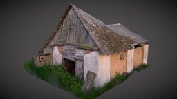 Old wooden abandoned barn abandoned, wooden, country, unreal, barn, countryside, abandoned-building, realitycapture, photogrammetry, game, willage