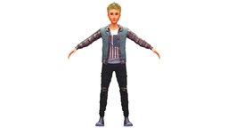 Cartoon High Poly Subdivision Avatar 014 body, toon, style, dressing, avatar, cloth, shirt, flag, fashion, hipster, college, clothes, pants, brown, baked, young, american, shoes, boots, casual, mens, coach, teenager, beige, buttons, boobs, look, cuff, glitter, denim, metaverse, laces, hairstyle, sleeveless, baked-textures, pleats, dressingroom, cartoon, man, "street", "textured", "guy"