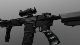 Carbine m4 ris ras aeg and something else there m4a1, gaming, sale, weapons, pbr, hardsurface