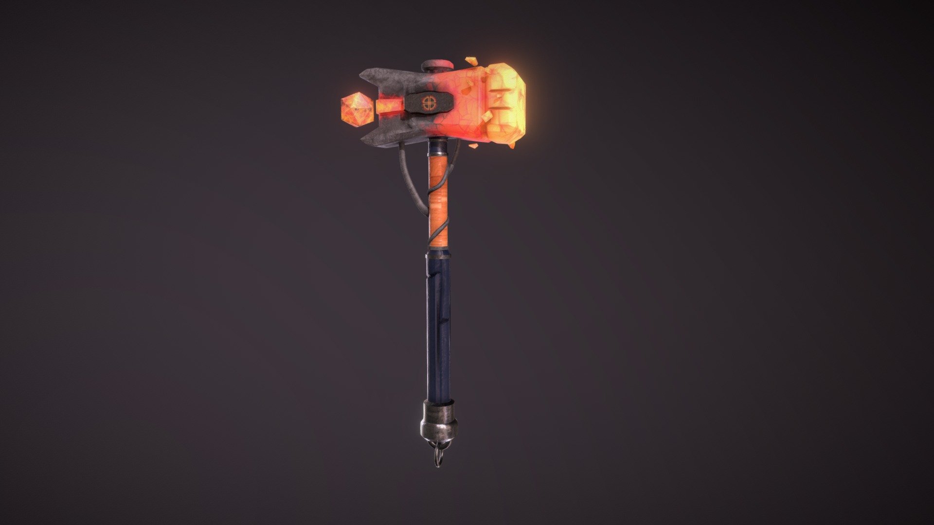 I made a Lava Hammer for the first day of the second year of school! &lt;3 - Lava Hammer - Download Free 3D model by Gwappa 3d model