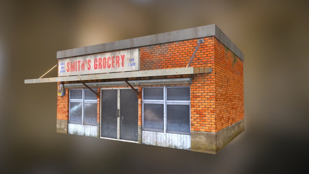 Old American Storefront - 3D model by Baseline Media (@bassline) 3d model