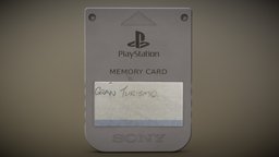 PS1 Memory Card card, vintage, retro, memory, playstation, ps1