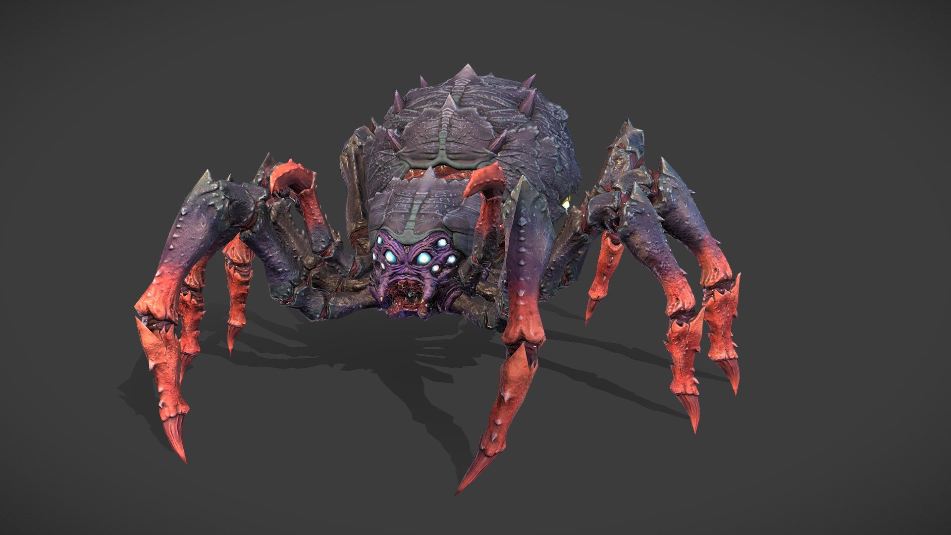 PBR Jumping Spider Monster - 3D model by mdft2100 3d model