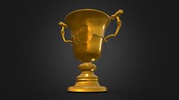 Trophée MATCH À DOMICILE shiny, metal, trophy, trophee, glory, cup, gold