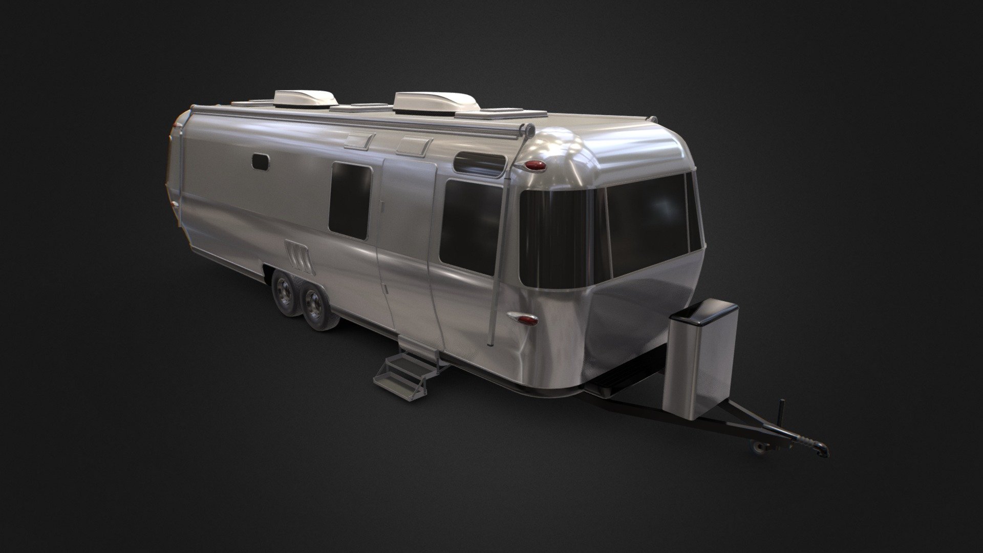 Airstream caravan or camper with native blend file, abc, fbx and glb exports - Airstream caravan or camper - Buy Royalty Free 3D model by 3D Content Online (@hknoblauch) 3d model