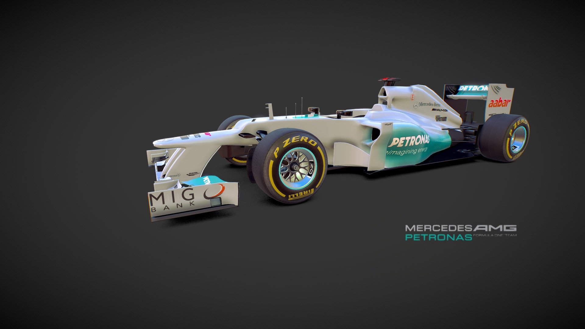 This is the 2012 Mercedes AMG F1. I made it for the upcomming F1 management game GPRM. https://www.facebook.com/GPRMGame?fref=ts
I also made all the other teams for the game.
All done in blender 3d model