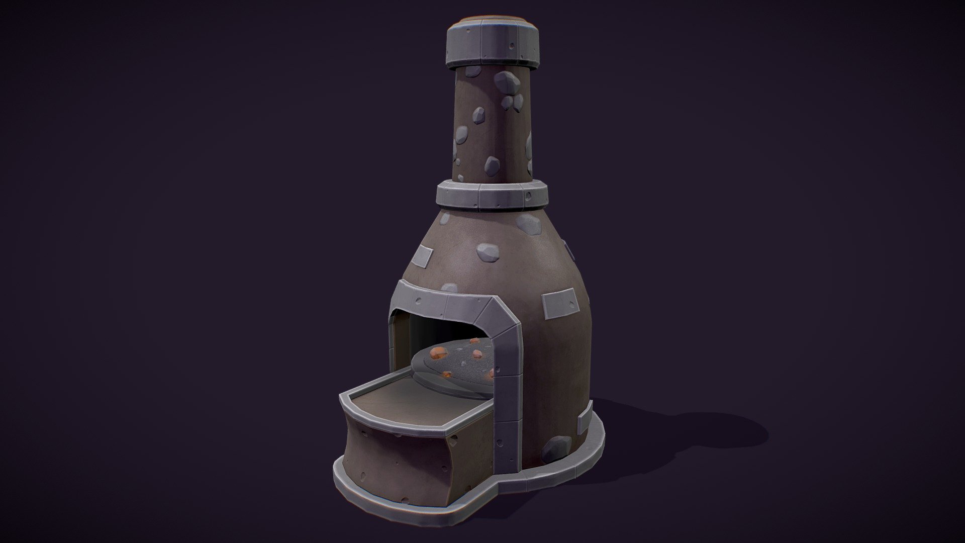 Stylized Medieval Furnace With Rocks with Stylized PBR Textures. Suitable for any scene. Ready to use in any project.

Are you liked this model? Feel free to take a look on my another models! Here

Features:

.Fbx, .Obj, .Uasset and .Blend files.

Low Poly Mesh game-ready.

Real-World Scale (centimeters).

Unreal Project: 4.20+

Custom Collision for Unreal Engine 4 (Handmade).

Tris Count: 2,364.

Number of Textures:6

Number of Textures (UE4/UE5): 4

PBR Textures (2048x2048) (PNG).

Type of Textures: Base Color, Roughness, Metallic, Normal Map and Ambient Occlusion (PNG)

Combined RMA texture (Roughness, Metallic and Ambient Occlusion) for Unreal Engine (PNG) 3d model