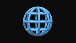 Globe with Meridians (3D Icon) planet, globe, earth, icon, meridians, emoji