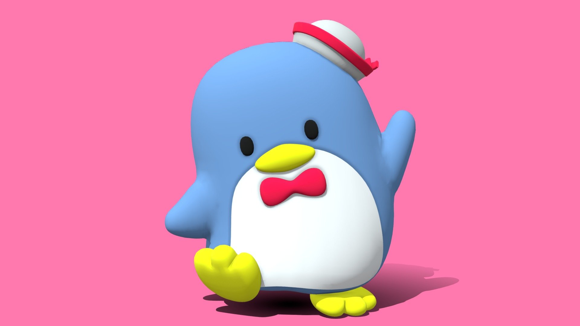 A simple and cute 3D model of popular Sanrio character Tuxedo Sam. This model is free because it is in a static pose and there are some rough areas in the topology around the arms. But this model should still be perfectly fine for 3D printing and other uses!

File Formats




OBJ

Not Rigged

Polygons:
15,390

Vertices:
7,813 - Sanrio Tuxedo Sam 3D Model - Download Free 3D model by SirSquiggles 3d model