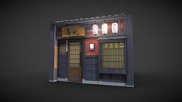 Asian Shop #4 room, assets, japan, gaming, prop, asia, store, alley, sushi, shop, noai