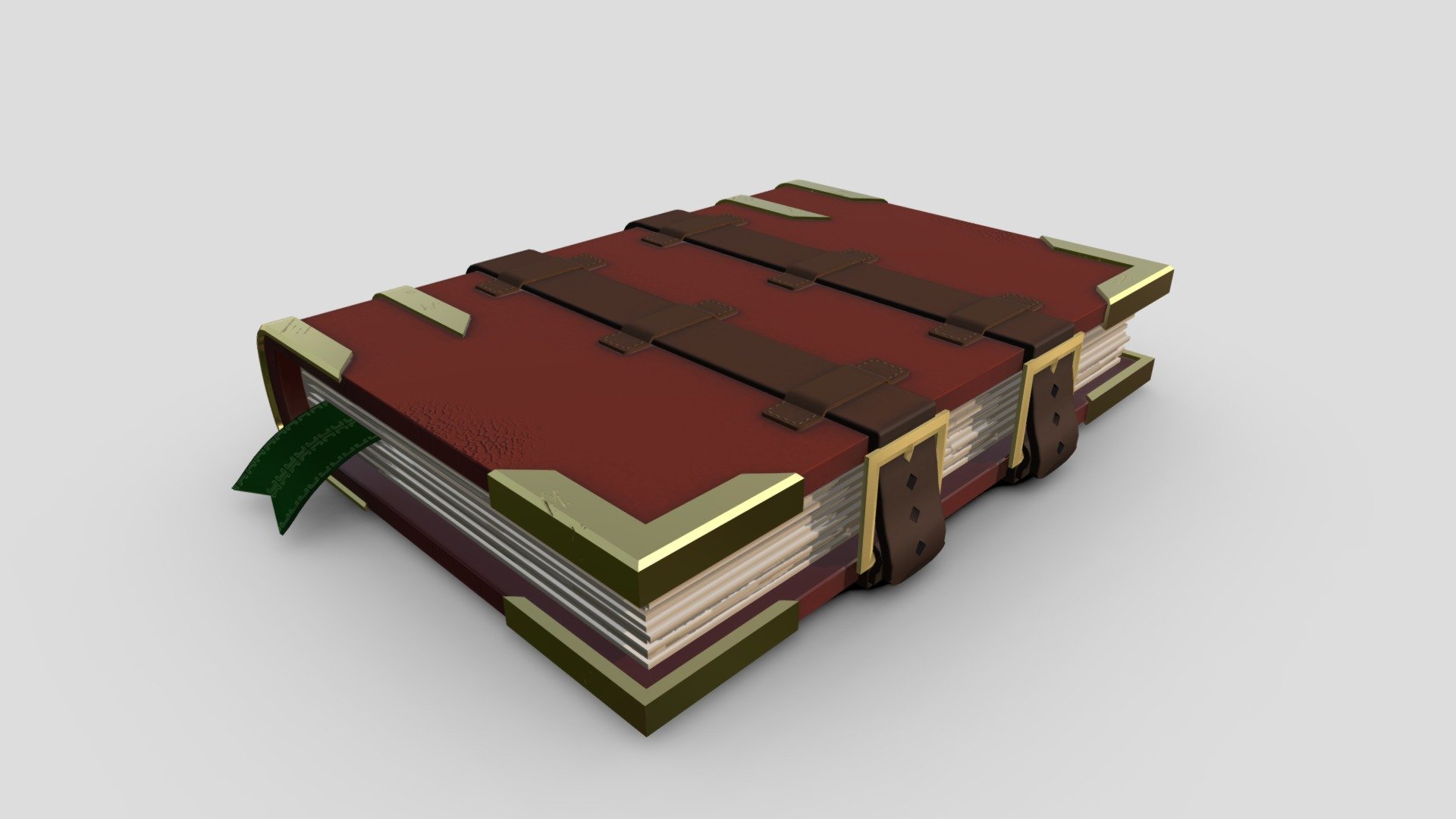 Book/Diary concept did for Practice, a wizard somewhere probably misses his shopping list - Old Hardcover Book - Download Free 3D model by Suricacto 3d model