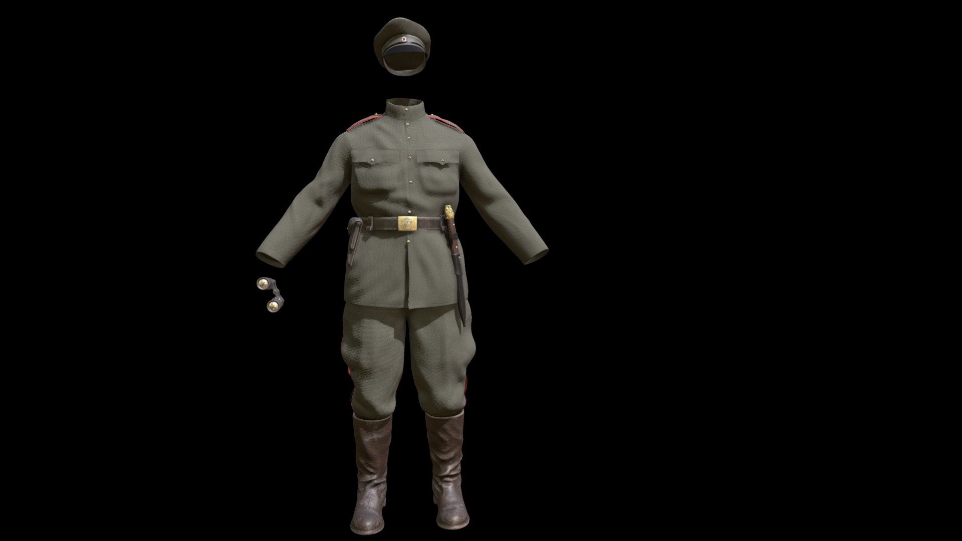 Bulgarian officer uniform - Bulgarian officer uniform - 3D model by Romania 100 - Marea Unire (@Acum100ani.ro) 3d model