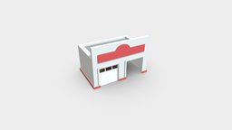 Fire Station (Low Poly) apartments, buildings, floor, bulding, apartment, game-art, cityscene, firestation, places, fire-station, game-assets, architecture, low-poly, game, city, city-props, city-assets, firestationprops