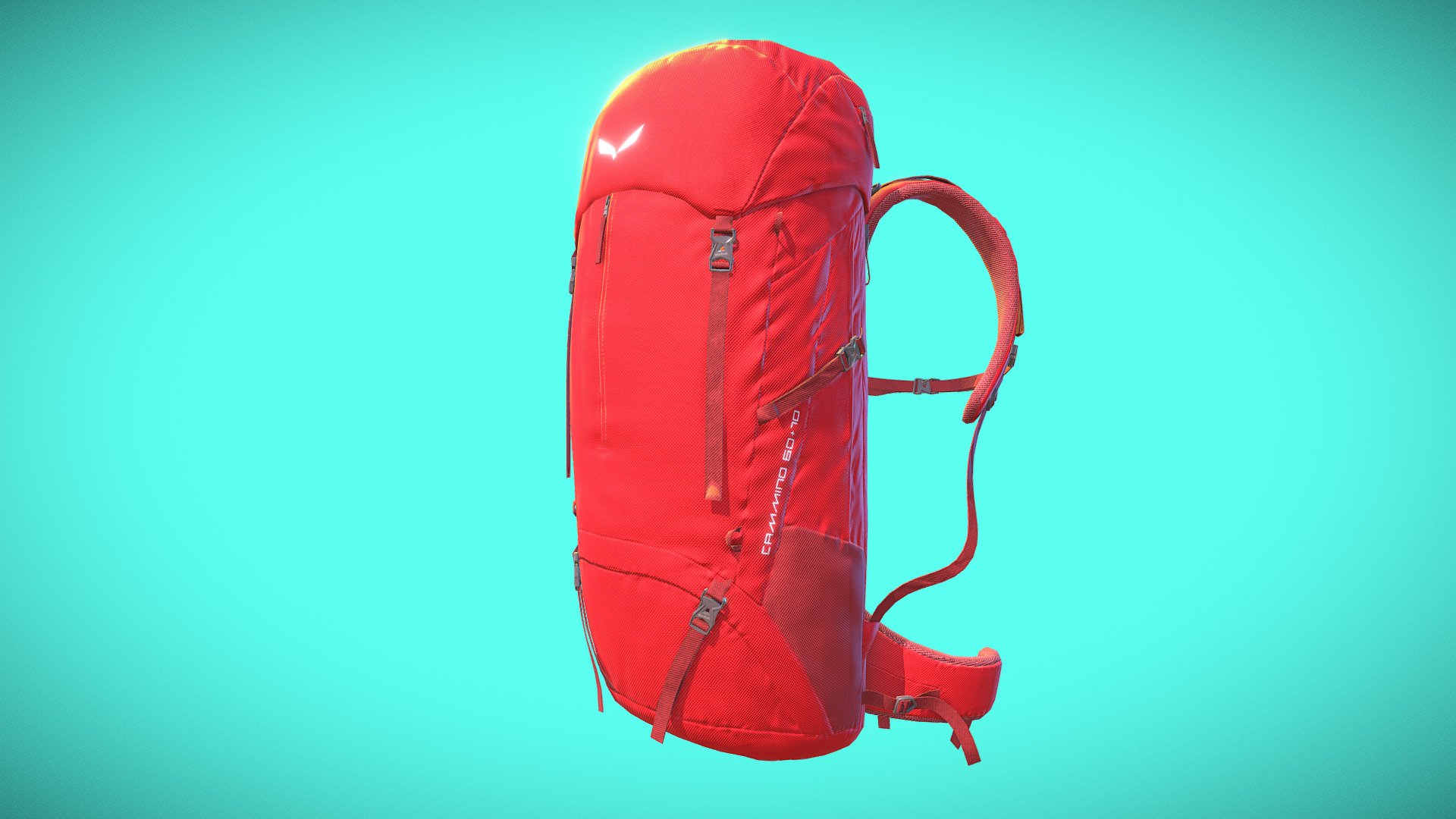 3D MODEL
This model is made using zbrush and blender.
Texturing using substance painter.
No plugin needed to open scene.

MATERIALS AND TEXTURES

Textures are 4096x4096 and 2048x2048.
All textures are in PNG format.

RedHikingBackpack1_Base Color.Png (4096x4096).
RedHikingBackpack1_AO.Png (4096x4096).
RedHikingBackpack1_Normal.Png (4096x4096).
RedHikingBackpack1_Roughness.Png (4096x4096).
RedHikingBackpack1_Metallic.Png (4096x4096).
RedHikingBackpack2_Base Color.Png (2048x2048).
RedHikingBackpack2_AO.Png (2048x2048).
RedHikingBackpack2_Roughness.Png (2048x2048).
RedHikingBackpack2_Roughness.Png (2048x2048).
RedHikingBackpack2_Metallic.Png (2048x2048) 3d model
