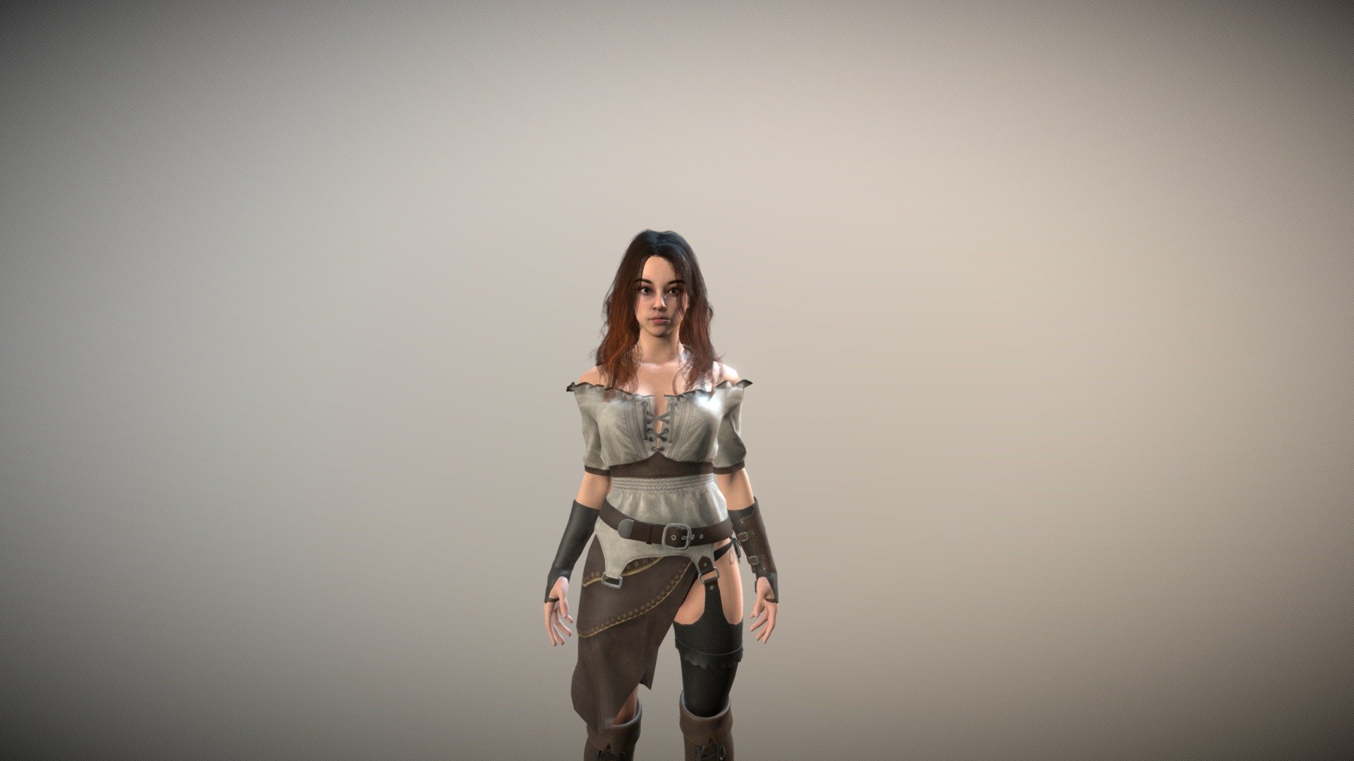 A lady from the game Monster Layer, Rose is the apprentice to the player's character and the main driving force of the plot 3d model