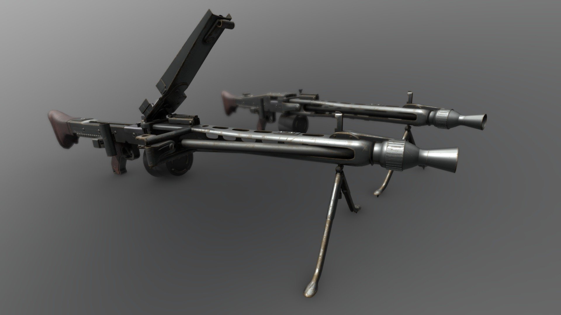 Made with Blender and Substance

44k Quads

The blender file is in the additional files; there's a basic rig of the cover and the trapdoor.

I used it for a tracking try - German Medium Machine Gun - MG3 - MG42 Variant - Buy Royalty Free 3D model by Batton 3d model