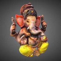 Classic Ganesh Painted ganesh, hindu, murti, 3dsmax, 3dsmaxpublisher