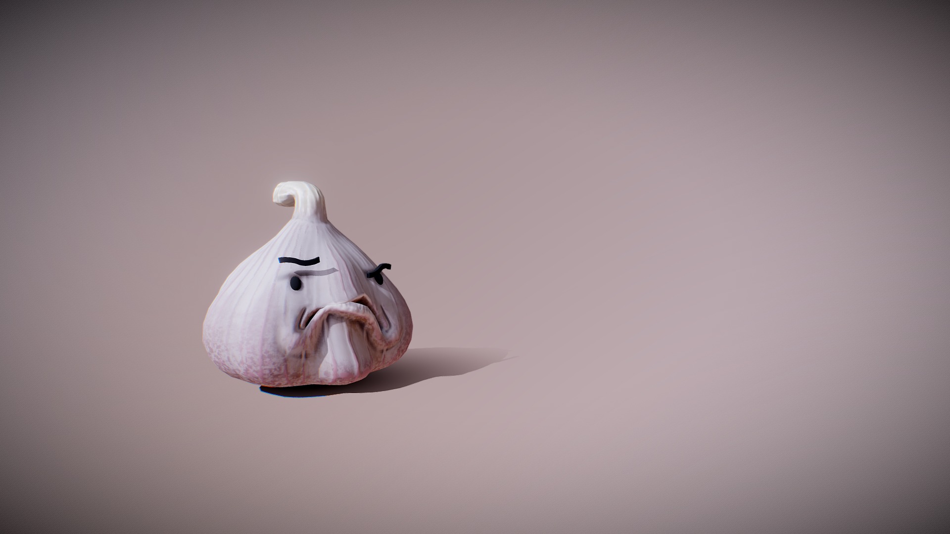 This big clove of garlic garante only dream of one thing, make you feel bad in the Game Ketch'Up &amp;amp; May'O - Ail Movaisallen - 3D model by BlackantMaster 3d model