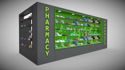 3D pharmacy decorative medicine cabinet object, modern, other, exterior, architect, unreal, loft, obj, ready, drinking, easy, hospital, fbx, decor, metal, realistic, cabinet, max, old, medicine, real, sale, drug, pharmacy, modeling, unity, unity3d, architecture, asset, game, 3d, 3dsmax, lowpoly, low, poly, model, design, interior, modular, "environment", "enine"