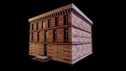 Modular house brick, textures, concrete, modular-assets, substance, unity, lighting, low-poly, blender, pbr, gameasset, house, building, gameready, modular-housing