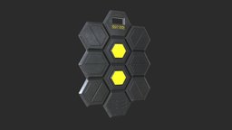 Sci-Fi Shield 4 Low-poly 3D model armor, assault, soldier, future, shooter, cyberpunk, equipment, arms, science, defence, ammunition, weapon, game, lowpoly, scifi, military, futuristic, technology, war, space, spaceship, shield