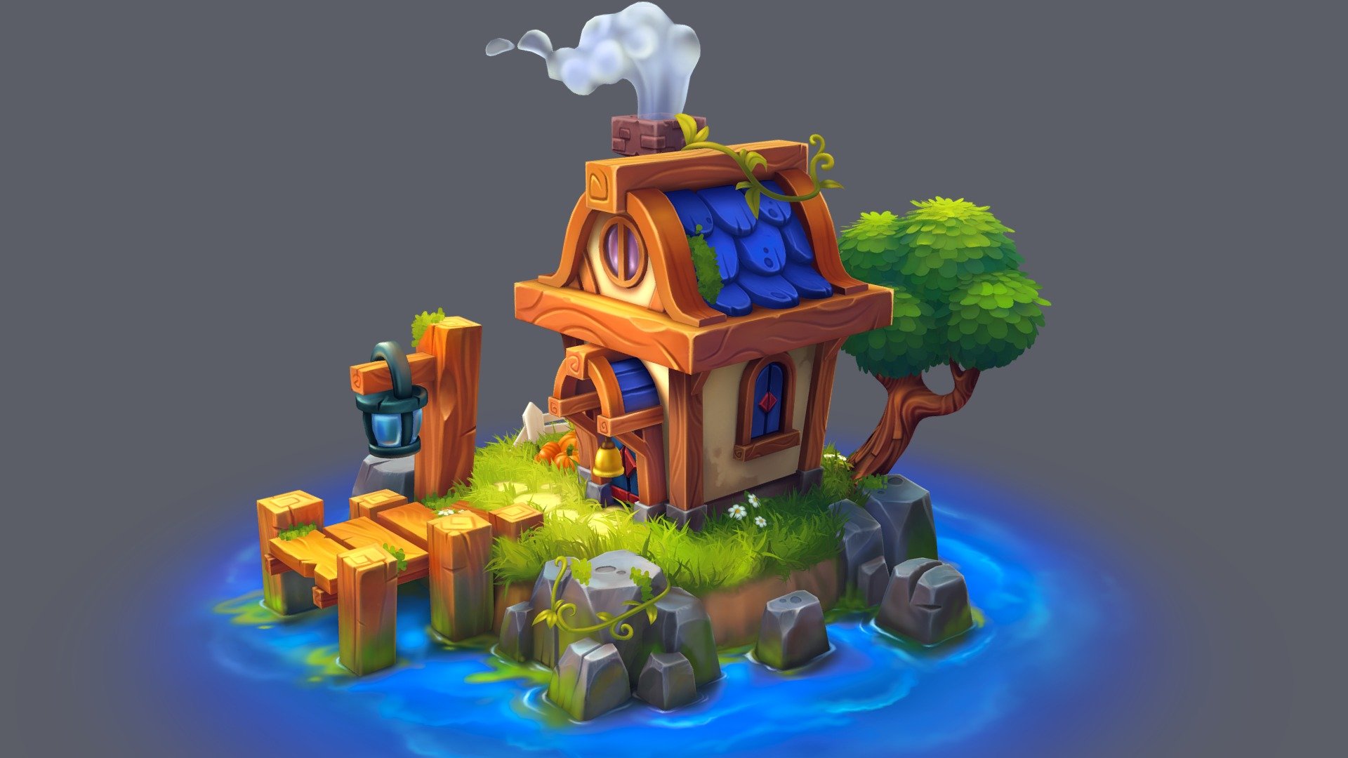 Another model for texturing practice :)
Based on fantastic art by Anna Lepeshkina
https://www.youtube.com/watch?v=RPyrUI6s10w - Handpainted House - 3D model by Alina Zhdanova (@ilandion.rise) 3d model
