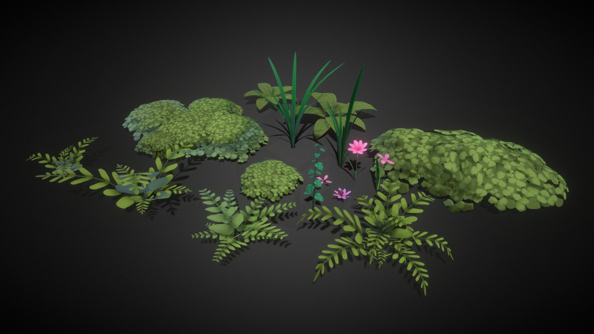 This is a modular foliage asset.
- Flower and 5 Foliage type
- Modular asset for game and animation - Modular 3D Foliage Pack - 3D model by ilyu.ziya (@andhikaardia) 3d model