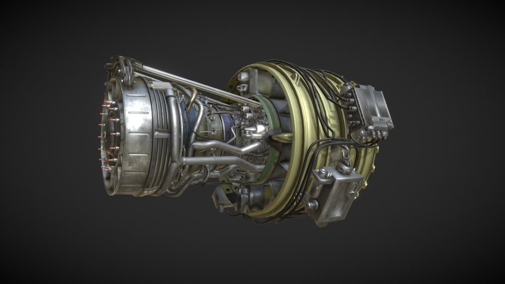 The CFM56-7B Jet  Engine  with interior structure.  It is  a Low poly Model,about 160k triangles.Suitable for VR/AR/Mobile.It is Textured with  substance painter(my first time using the software).You can contract me on wechat:zht1013496229 - Engine CFM56-7B - 3D model by Michael Zhang (@beyond.zht) 3d model