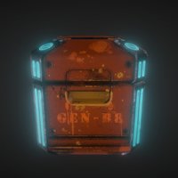 GEN-R8 crate, maya, asset, scifi