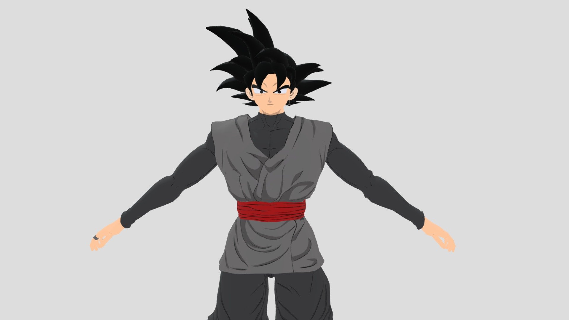3D rigged Model of Black Goku from Dragonball Super franchise

All Forms Included

Shape-keys for hair forms and facial expressions

Game-ready and avaiable in both .blend and .fbx file formats

Medium poly

includes all textures

.blend includes a Cel-Shaded Version

Available here

https://www.artstation.com/flamelex/store




Model Specfications
Objects : 20
Faces : 14,416
Vertcies : 14,946
Triangles: 30,505
Bones: 257
Textures: 12
Textures dimensions: between 2048x2048 and 4072x4072 (depending on the object) - Black Goku Model Rigged - 3D model by Flamelex 3d model