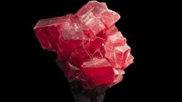 Rhodochrosite crystal, mineral, gemstone, photoscan