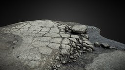 Cracked Concrete Old 3D Scan