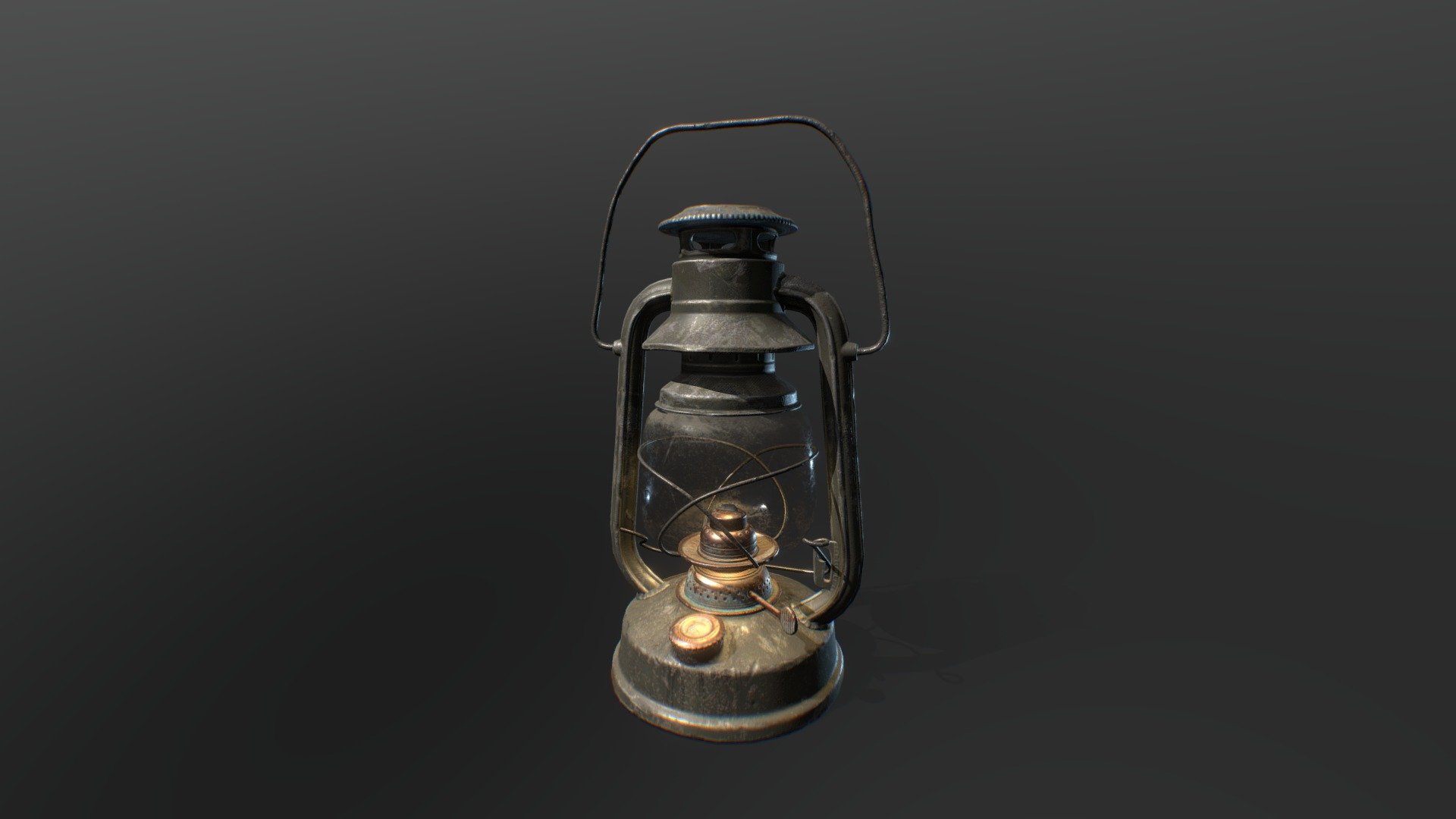A model of an old oil lamp 3d model