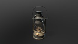 Oil Lamp 3dsmax, substance-painter, zbrush