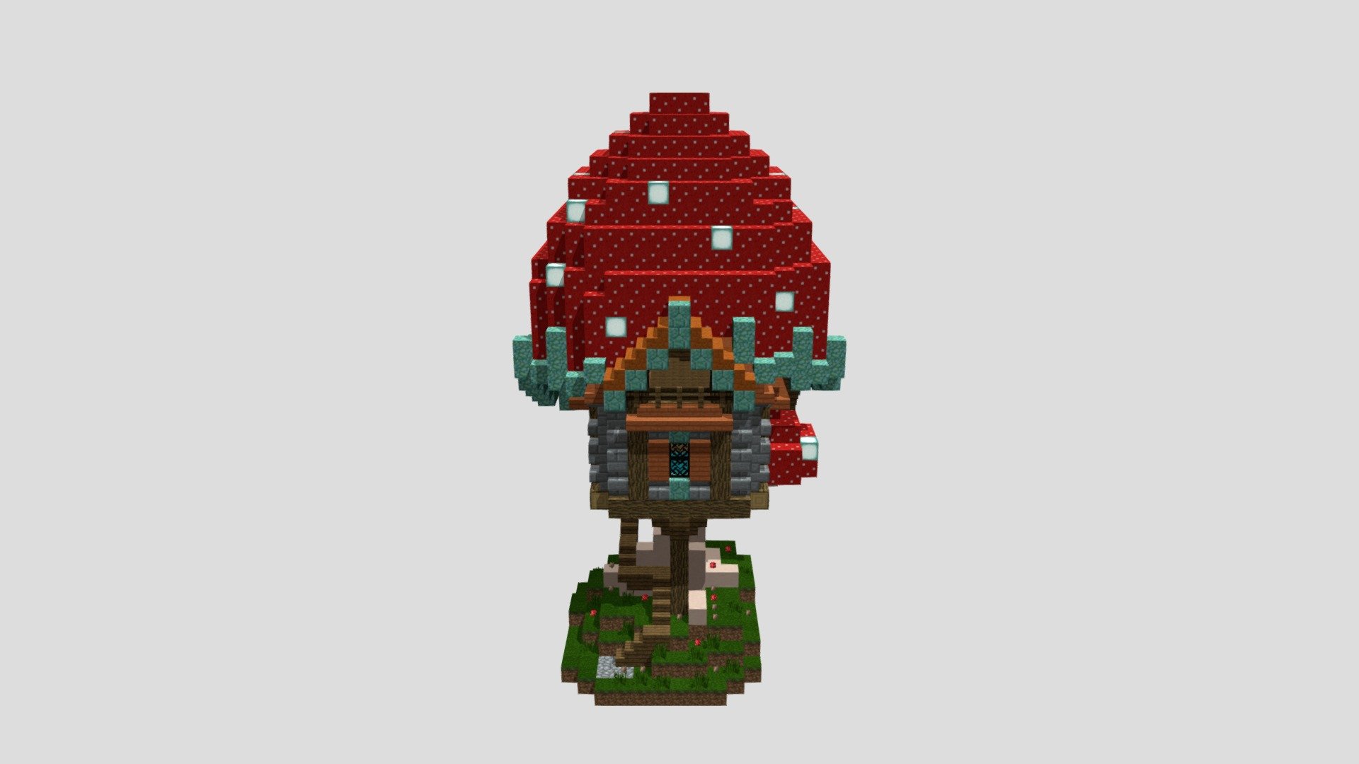 Mushroom House - Download Free 3D model by AR Quick Look USDZ (@pewcus-tunbek-4Buvso) 3d model
