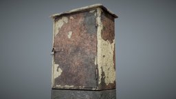 Old and rusty electrical box power, electrical, rusty, electricity, old, box, game-ready, ue4, unrealengine4, game-asset, unity5, pbr, lowpoly, gameready