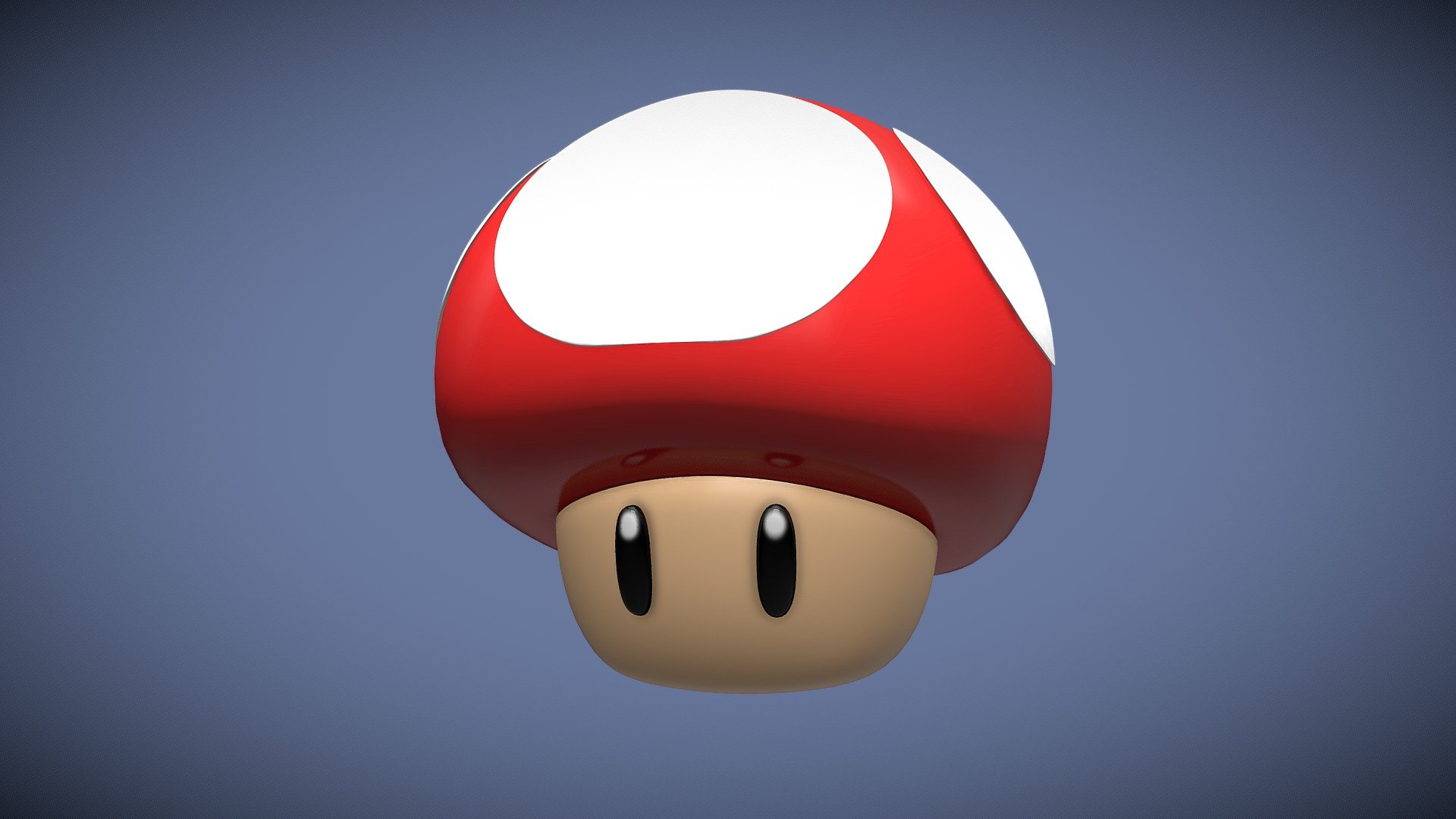 A Mario Mushroom 3d Model. Created With Blender 3d model