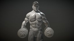 Body Builder muscles, gym, realistic, lifter, muscular, weight, 3d, man, zbrush