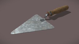 Metal_Trowel_FBX tools, medieval, metal, props, tool, farming