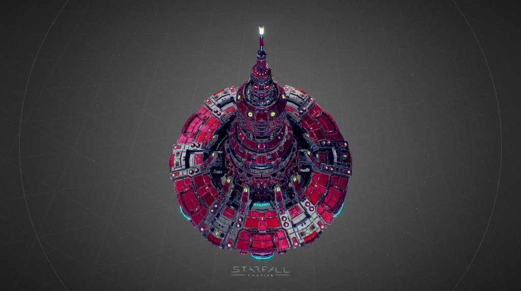 In-game model of a mothership belonging to the Vanguard faction.
Learn more about the game at http://starfalltactics.com/ - Starfall Tactics — Excalibur Vanguard mothership - 3D model by Snowforged Entertainment (@snowforged) 3d model