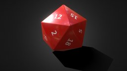 Dice D20 rpg, dice, downloadable, d20, dungeonsanddragons, dices, dungeons-and-dragons, roleplayinggame, rpggame, dungeons-dragons, asset, lowpoly, gameasset, free, download, role-playing-game