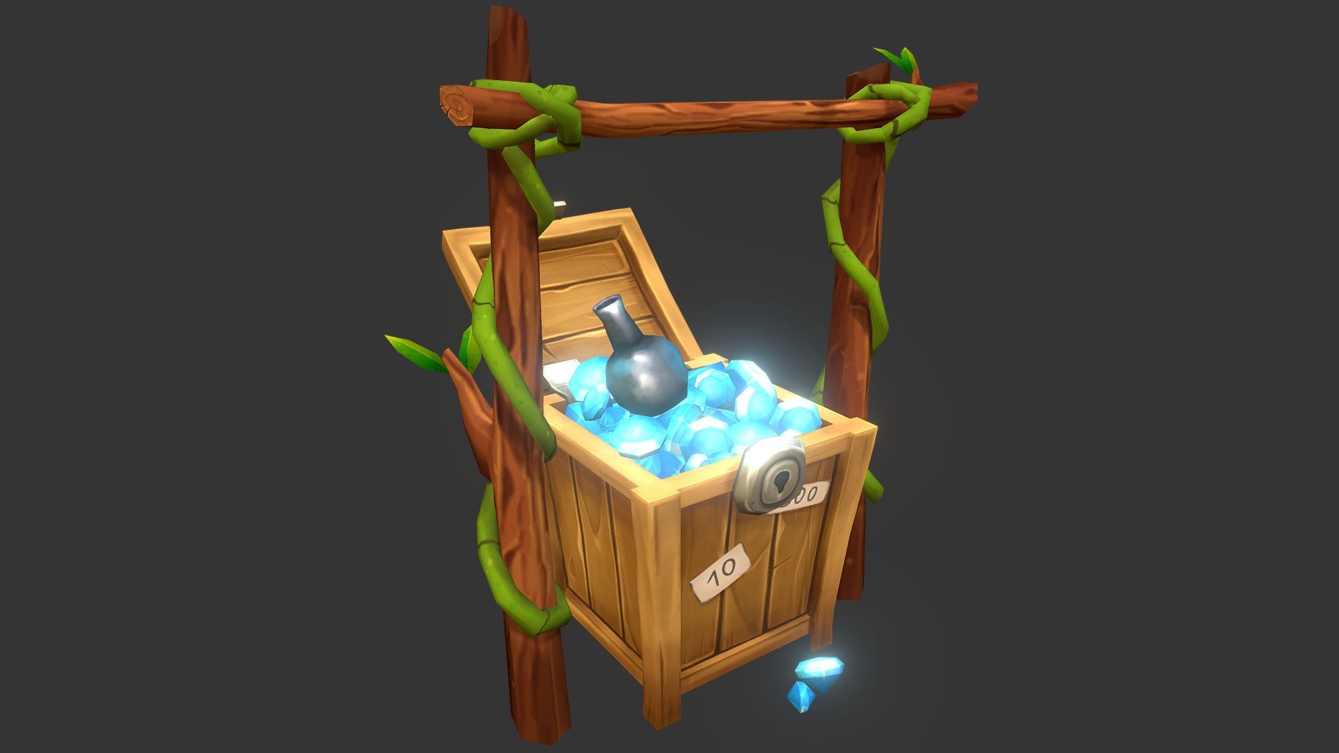 Chest full of diamonds, found in the jungle :)


Game Asset for an unreleased mobile game!

Concept Art by Laumii (https://www.artstation.com/laumii) - Jungle Treasure - 3D model by natapon 3d model