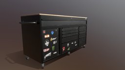 Husky Tool Box storage, garage, tools, toolbox, husky, gameart, enironmentart