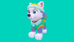 Everest dog, puppy, best, patrol, canine, paw, everest, pawpatrol, character, 3d, download