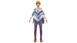 Cartoon Low Poly Style Girl Avatar 2 body, toon, style, dressing, avatar, cloth, scarf, fashion, women, shorts, hipster, clothes, torso, collection, baked, stockings, young, shoes, boots, woman, sweater, casual, cape, poncho, sweatshirt, boho, diffuse-only, plaid, metaverse, tights, hairstyle, baked-textures, outerwear, dressing-room, dressingroom, character, girl, cartoon, textured, "sport", "clothing", "boho-style"